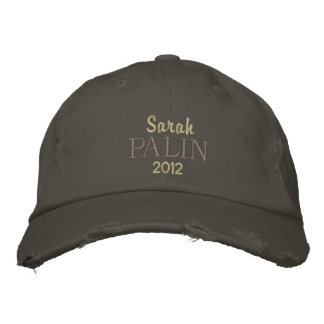 Sarah, PALIN, 2012, HAT Broderad Keps