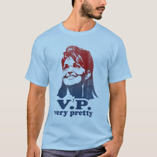 Sarah Palin bekymrad V.P. mycket nätt t-skjorta T-shirt