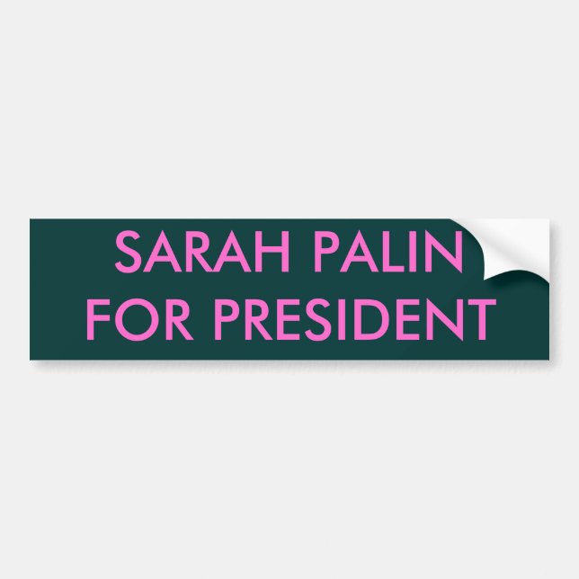 SARAH PALIN FÖR PRESIDENT BILDEKAL (Framsidan)