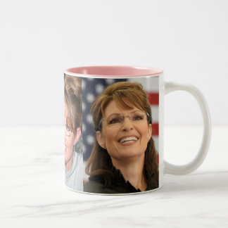 Sarah Palin foto Två-Tonad Mugg