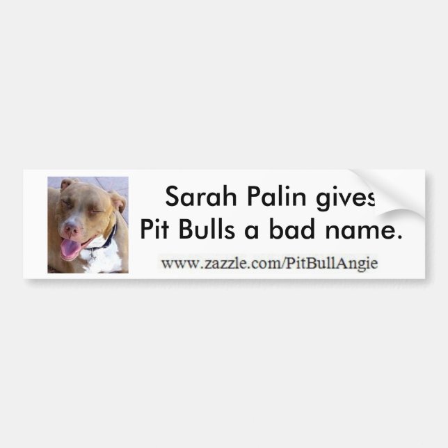 Sarah Palin ger groptjurar ett dåliganamn Bildekal (Framsidan)