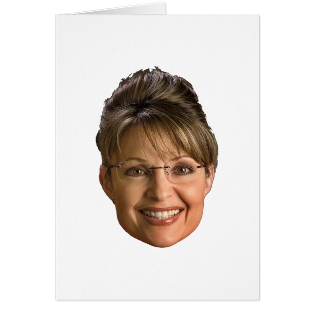 sarah palin head hälsningskort (Framsidan)