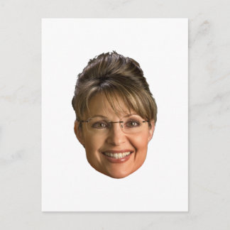 sarah palin head vykort