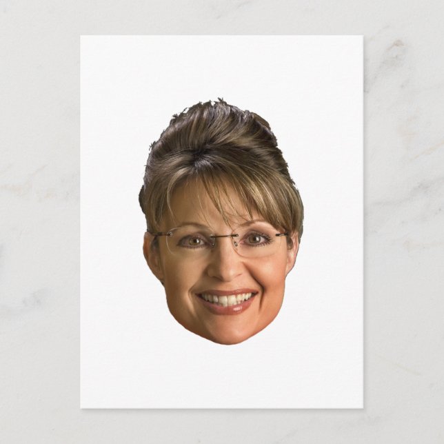 sarah palin head vykort (Framsida)