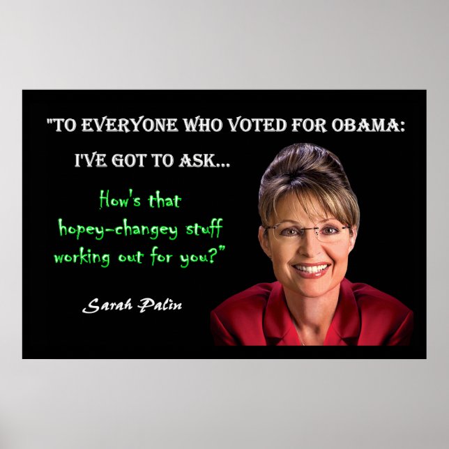 Sarah Palin - Hopey-Changey Poster (Framsidan)