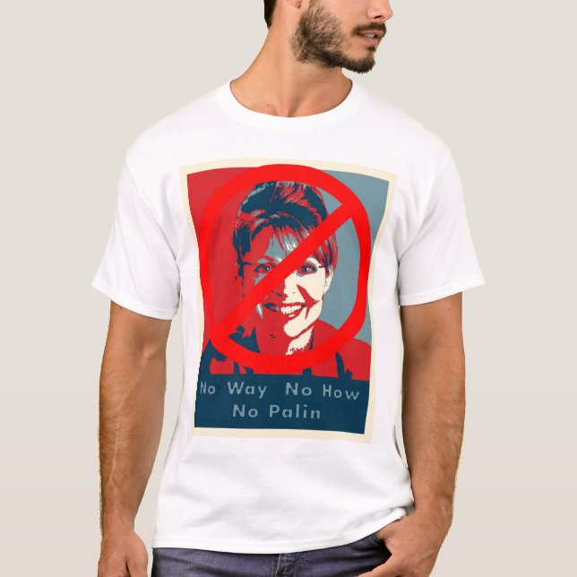 Sarah Palin "inget långt inget hur ingen Palin" Tröja (Framsida)