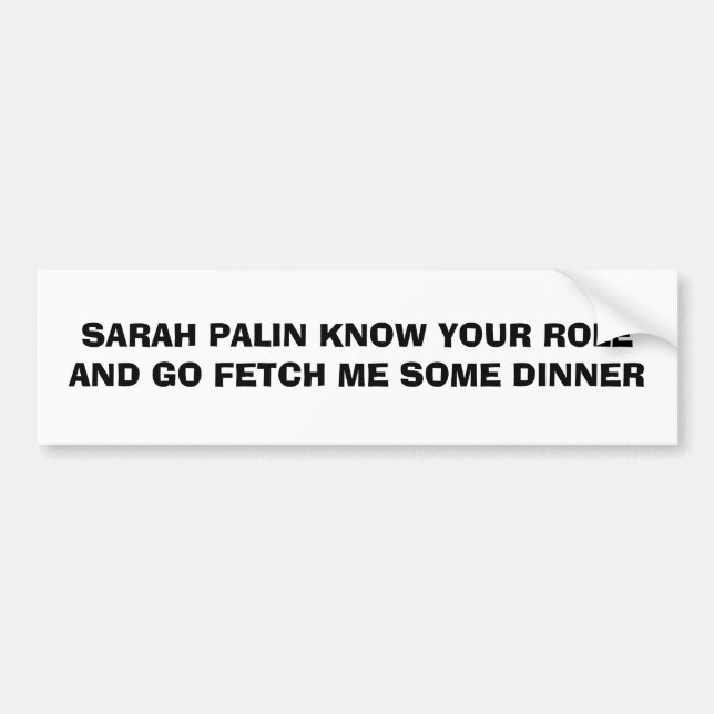 SARAH PALIN KÄNN TILL DIN PLATS OCH HÄMTA... BILDEKAL (Framsidan)
