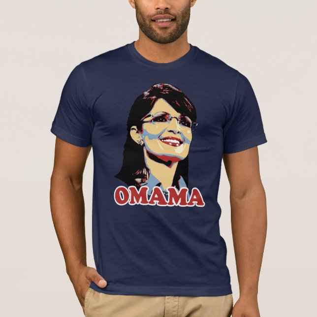 Sarah Palin Omama färgutslagsplats Tee Shirt (Framsida)