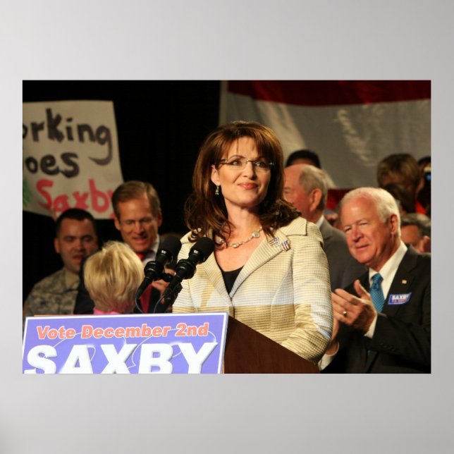 Sarah Palin på Chambliss Rally Affisch (Framsidan)
