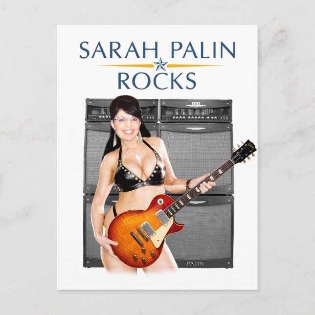 Sarah Palin Sten vykort (Framsida)
