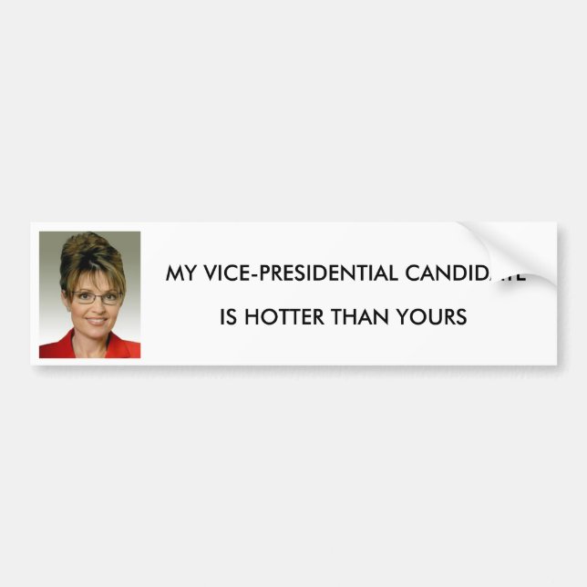 Sarah Palin, vicepresident Bildekal (Framsidan)