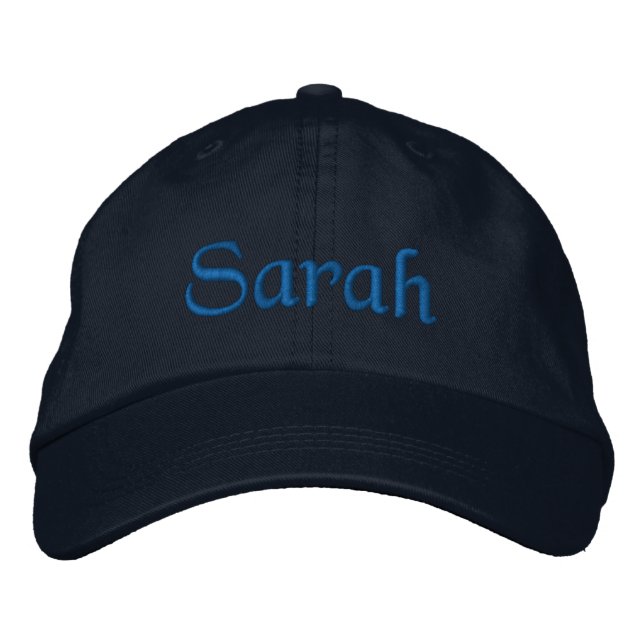Sarah Personlig Namn Embroired Baseball Cap Broderad Keps (Framsida)
