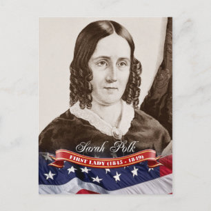 Sarah Polk, första Dam i USA Vykort