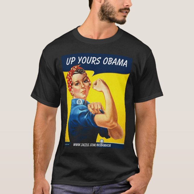 Sarah riveteren, upp din Obama, - som skräddarsy T-shirt (Framsida)