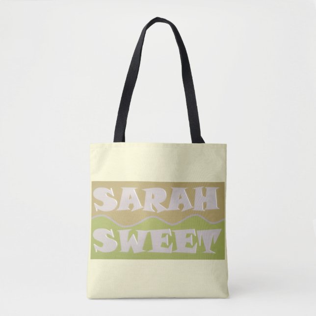 Sarah Sweet konstruerar ljust grönt sand färg Tygkasse (Framsida)