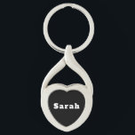 Sarah Twisted Heart Silverfärgad Nyckelring<br><div class="desc">Schlüsselanhänger mit Namen Sarah</div>