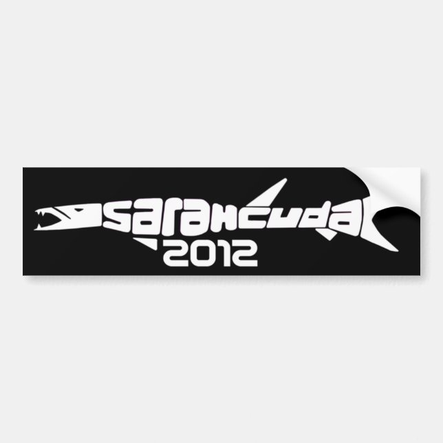 SarahCuda 2012 Svart Bildäckslapp Bildekal (Framsidan)