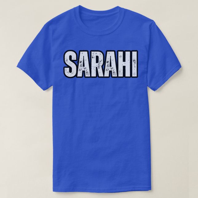 Sarahi Namn Gift Birthday-Helgdag T Shirt (Design framsida)