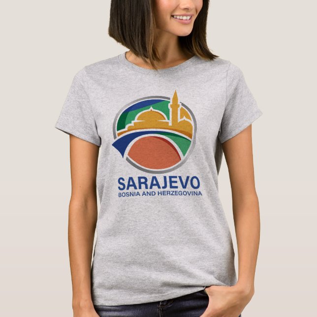Sarajevo Bosnia and Herzegovina T Shirt (Framsida)