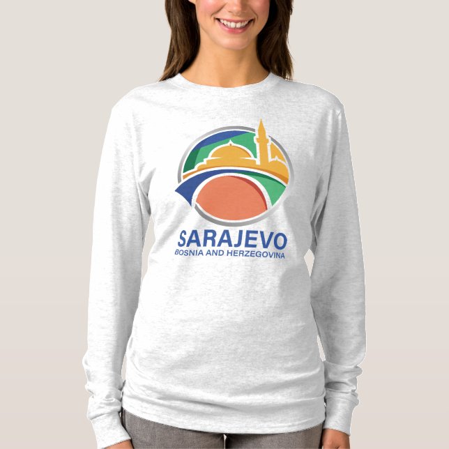 Sarajevo Bosnia and Herzegovina T Shirt (Framsida)