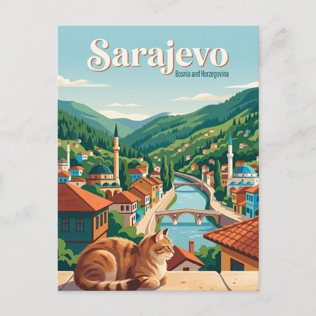 Sarajevo Bosnien och Hercegovina Vykort (Framsida)