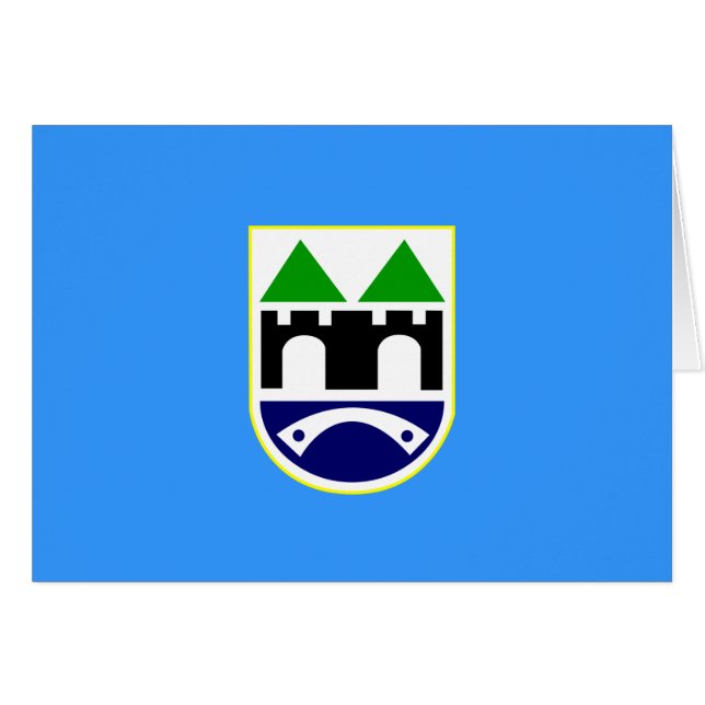 Sarajevo Flagga Hälsningskort (Framsidan Horizontal)