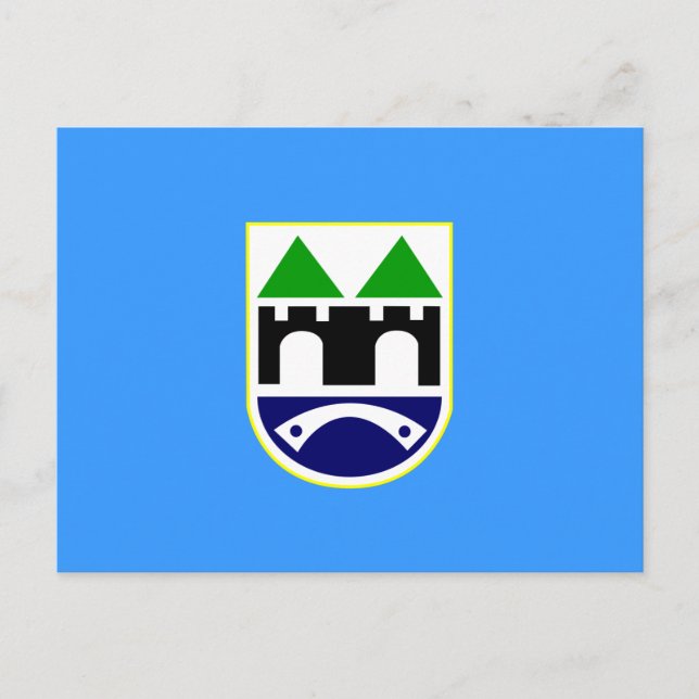 Sarajevo Flagga Vykort (Framsida)