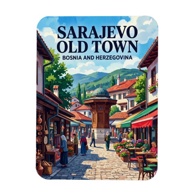 Sarajevo Gamla Stan (Baščaršija) Magnet (Vertikal)