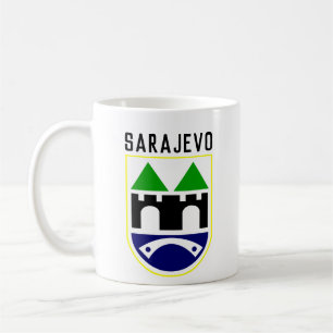 Sarajevo jackar av arm, Bosnien och Hercegovina Kaffemugg