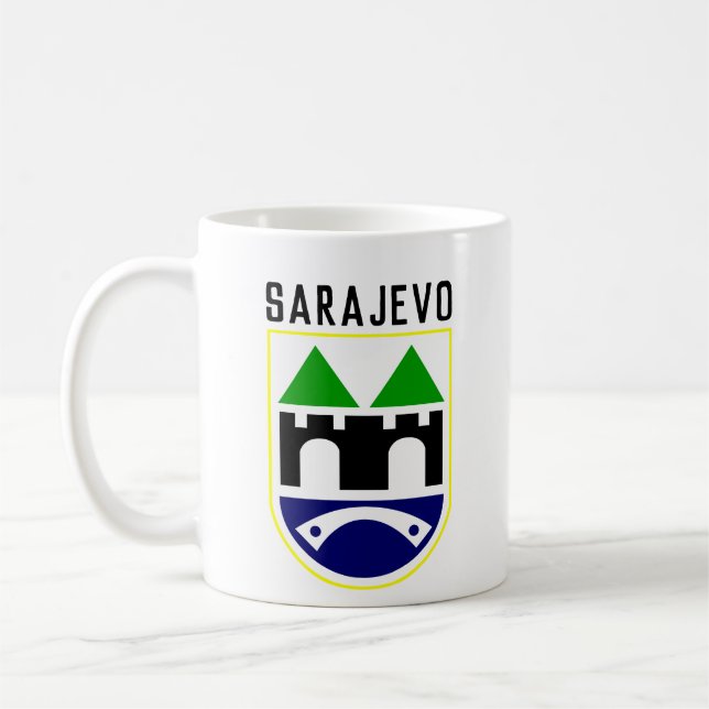 Sarajevo jackar av arm, Bosnien och Hercegovina Kaffemugg (Vänster)