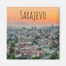 Sarajevo-landskap från toppmagnet
