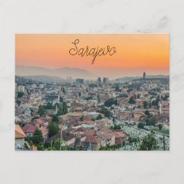 Sarajevo-landskapet uppifrån vykort