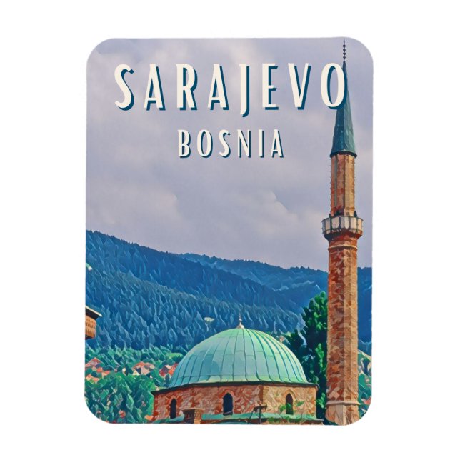 Sarajevo, nyhistorik de Bosnie-Herzégovine Magnet (Vertikal)