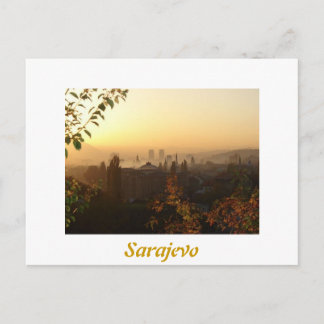 Sarajevo på morgonen vykort