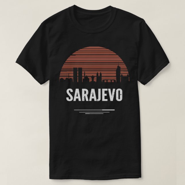 Sarajevo Skyline T Shirt (Design framsida)
