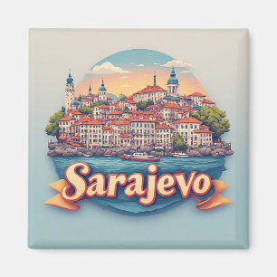 🧲 Sarajevo Stad Souvenir För Hemmet Samling 🏡 Magnet
