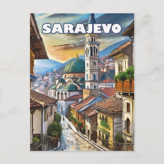 Sarajevo, ville d'espoir et de mémoire vykort (Framsida)