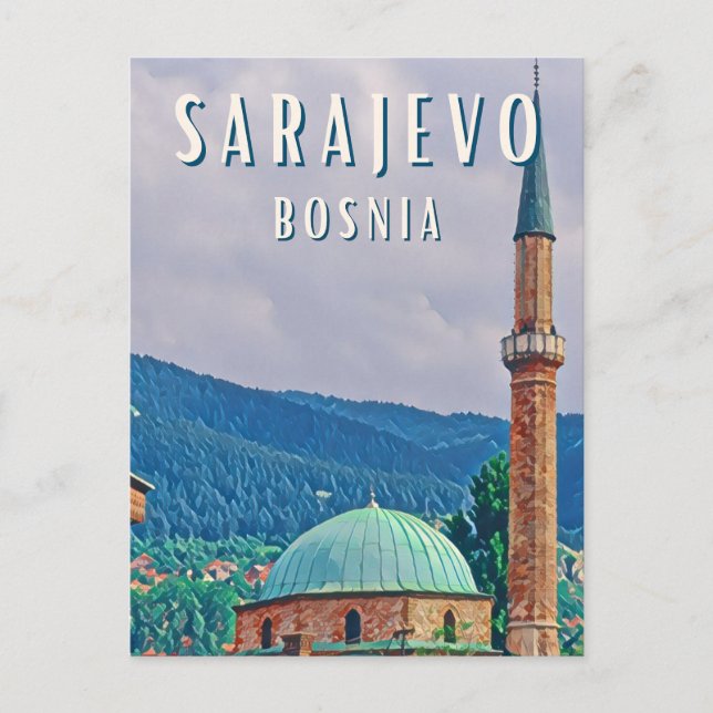 Sarajevo, ville historique de Bosnie-Herzégovine Vykort (Framsida)