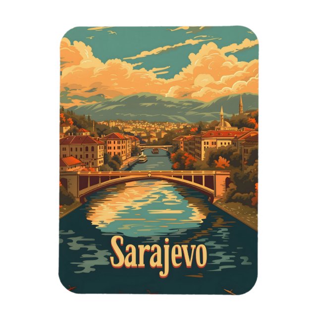 Sarajevo Vintage Magnet (Vertikal)