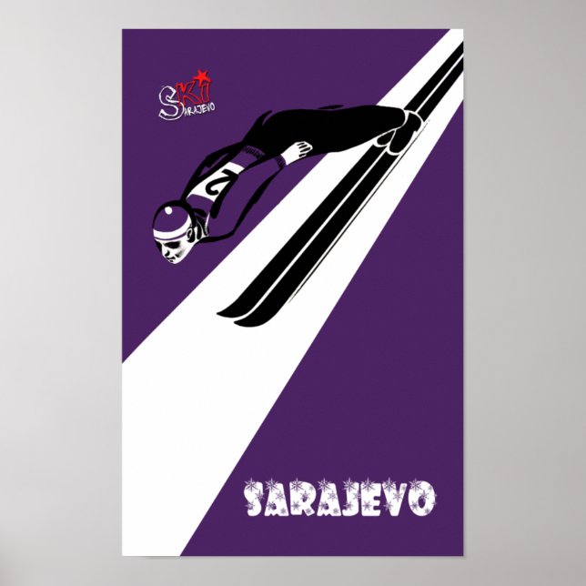 Sarajevo Winter-reseaffisch Poster (Framsidan)