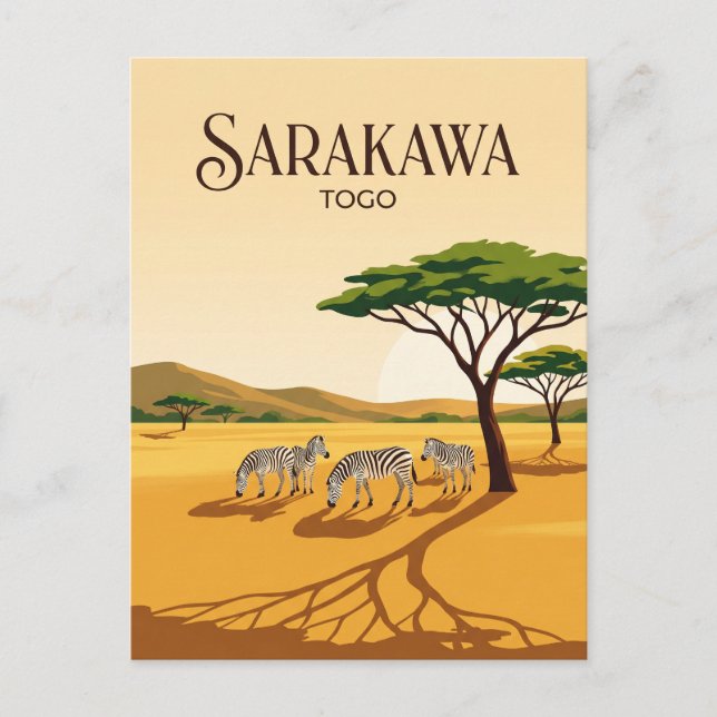 Sarakawa naturreservat Togo Vykort (Framsida)
