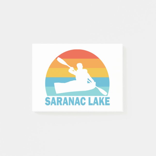 Saranac Lake New York kajak Post-it Block (Framsida)