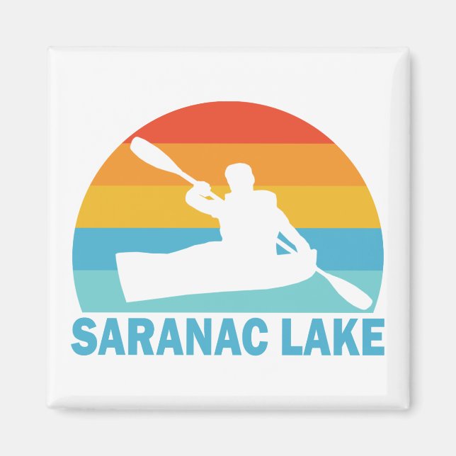 Saranac Sjö New York Kayak Magnet (Framsidan)