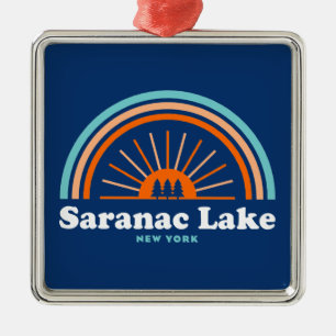 Saranac Sjö New York Rainbow Julgransprydnad Metall