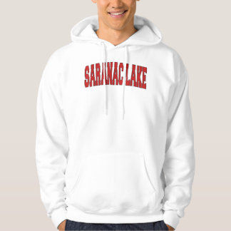 SARANAC SJÖ NY NEW YORK Varsity Stil U Hoodie