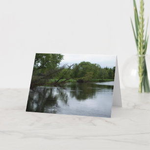 "Saranacfloden" Foto av Adirondack River & Träd Kort