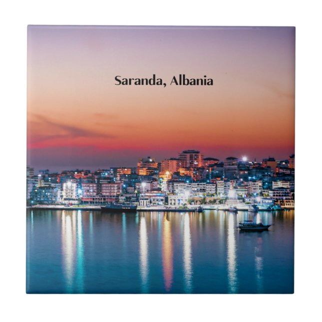 Saranda, Albanien Kakelplatta (Framsidan)
