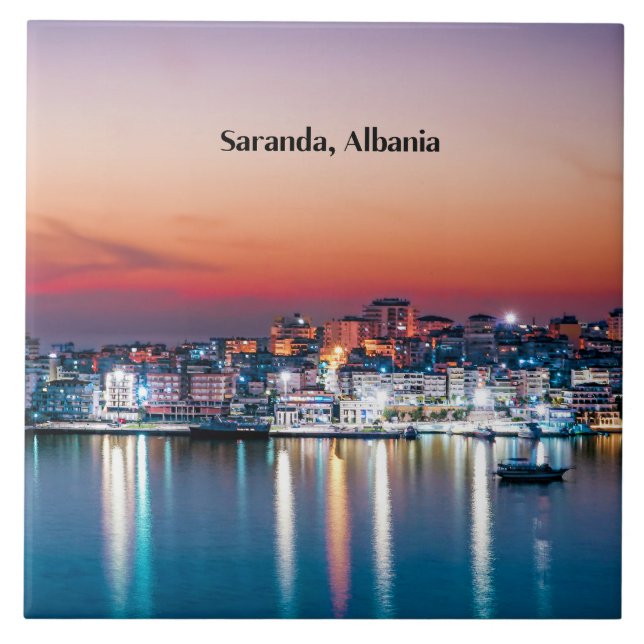Saranda, Albanien Kakelplatta (Framsidan)