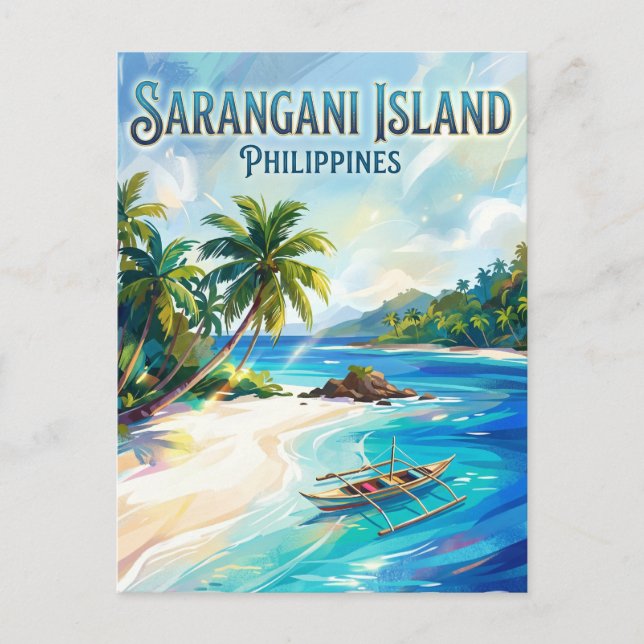 Sarangani Island Philippines Vykort (Framsida)