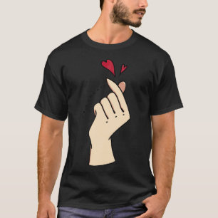 Saranghae Finger Heart Kpop Koreansk Kdrama T Shirt